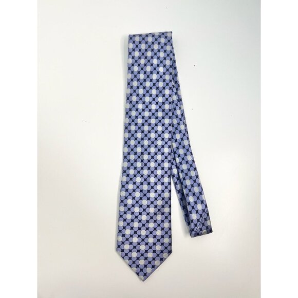 Ted Baker Blue Patterned Silk Tie - Picture 2 of 3
